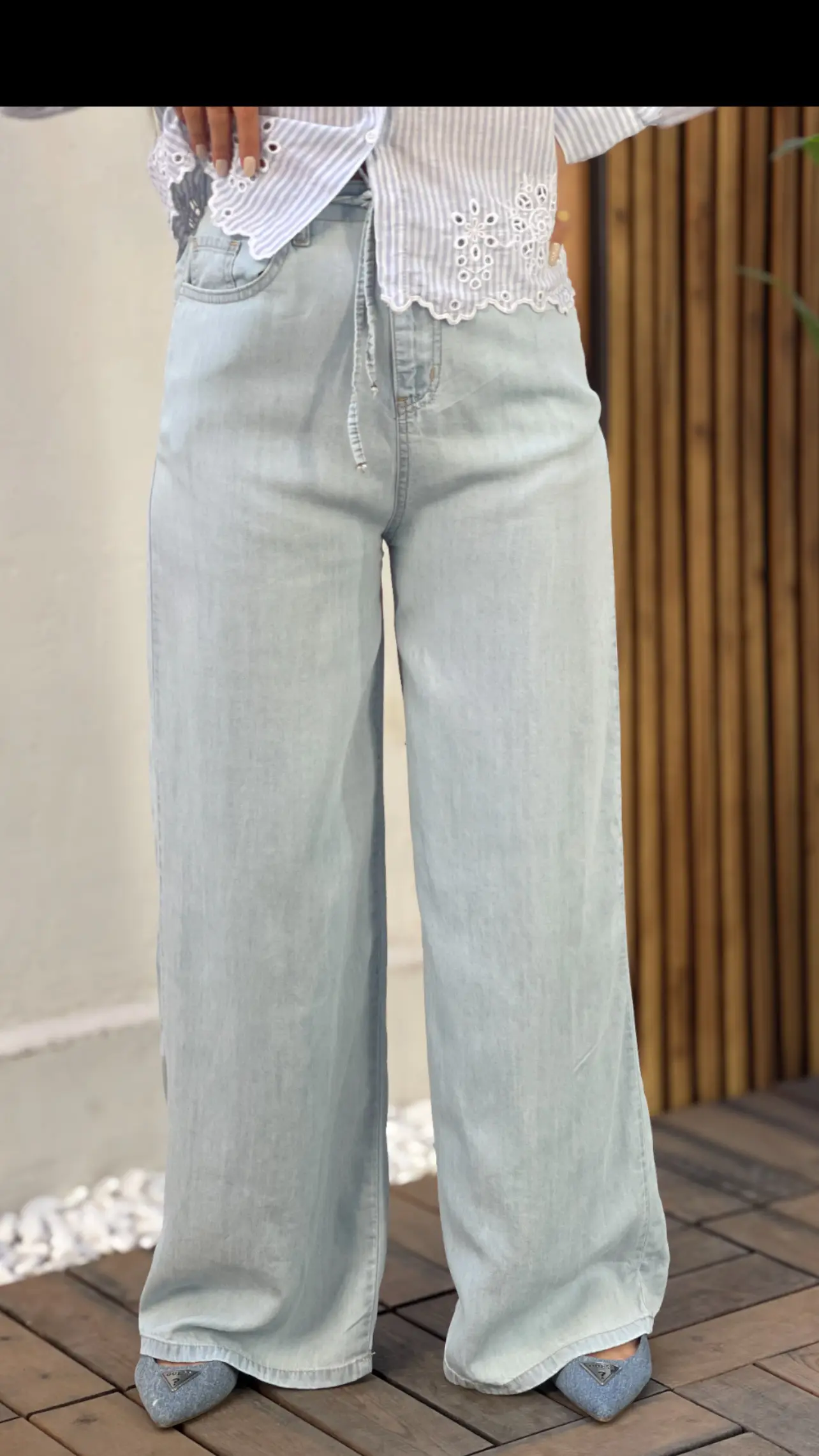 شلوار جین کاغذی (High-Waist)
